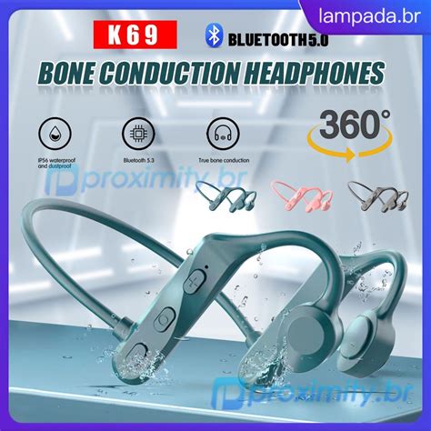 K Fone De Ouvido De Condu O Ssea Sem Fio Bluetooth Esportivo