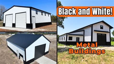 Texas Modern Black And White Metal Buildings Wolfsteel Buildings