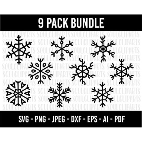 Cod873 Snowflake Svg Bundleflake Winter Svgsnowflake Clipa Inspire Uplift