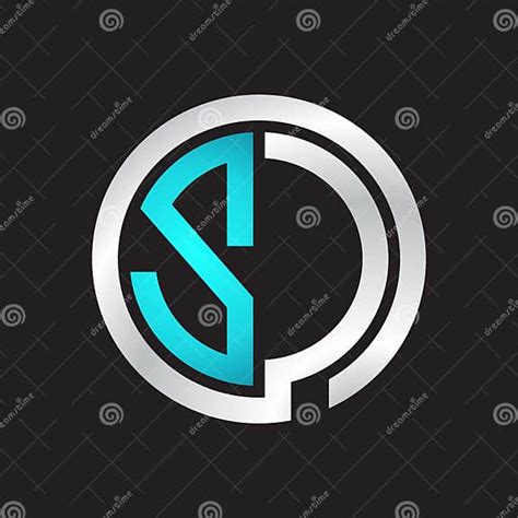 Sc Initial Logo Linked Circle Monogram Stock Vector Illustration Of