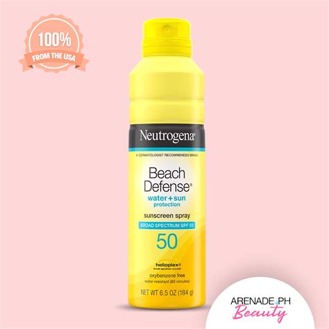 Neutrogena Beach Defense Water Sun Protection Body Sunscreen Spray