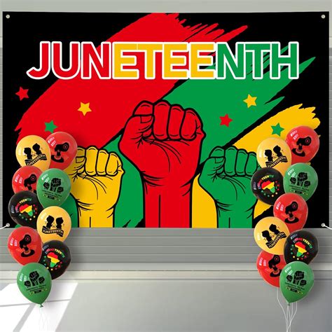 Amazon Arosche Juneteenth Decorations Banner X Backdrop