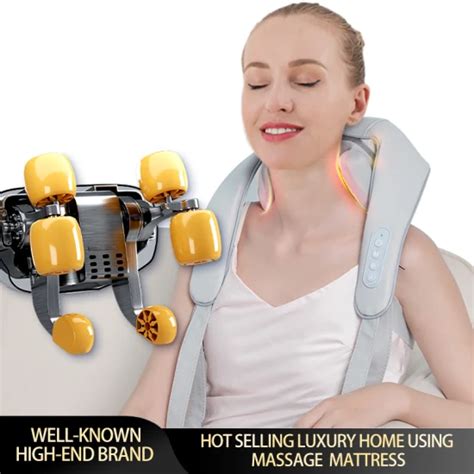 Electric Wireless Massage Shawl Machine Deep Tissue 6d Kneading Pillow Shiatsu Back Neck