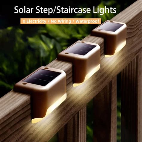 Led Solar Staircase Light Luzes De Parede Imperme Veis Ao Ar Livre