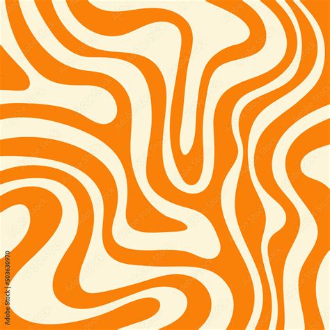 Abstract square aesthetic background with orange and beige waves ...