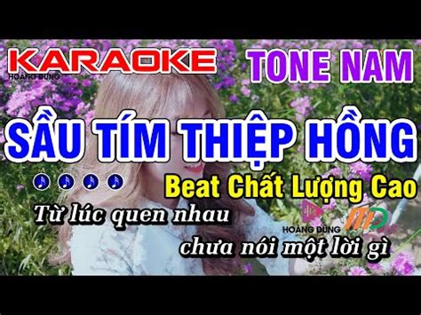 Sầu Tím Thiệp Hồng Karaoke Tone Nam Beat Chất Lượng Cao Beat Mới Bass