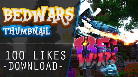 Speedart Bedwars Thumbnail Template Dl 100likes Youtube