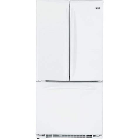 Ge Profile 33 In W 222 Cu Ft French Door Refrigerator In White