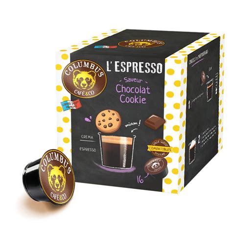 Capsule Dolce Gusto Compatible Café Espresso Saveur Choco Cookies