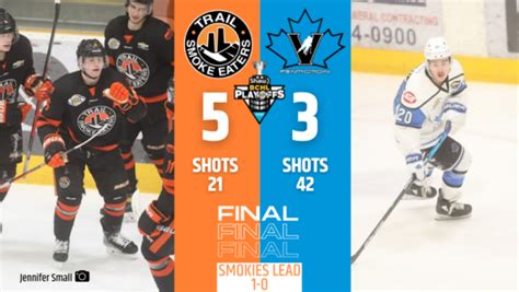 RECAP Smoke Eaters Take Game One In Penticton Trail Smoke Eaters