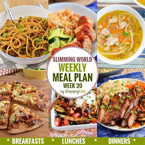 Extra Easy Slimming World Weekly Meal Plans Slimming Eats Slimming