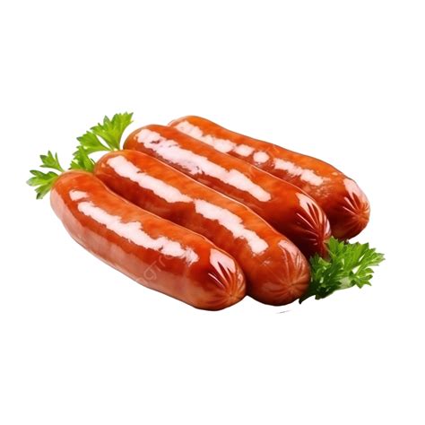 Sausages On White Plate Junk Food Mockup Ham Png Transparent Image