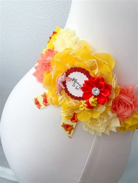 Winnie The Pooh Maternity Sash Winnie The Pooh Baby Shower Gender