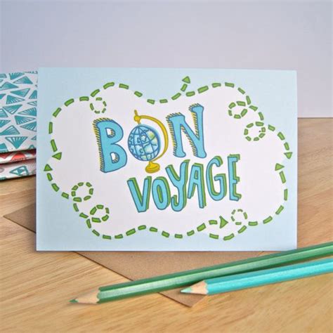 Bon Voyage Greeting Card Cards Greeting Cards Male Cards