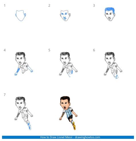 How to Draw Lionel Messi - Step by Step Easy Drawing Guides - Drawing ...