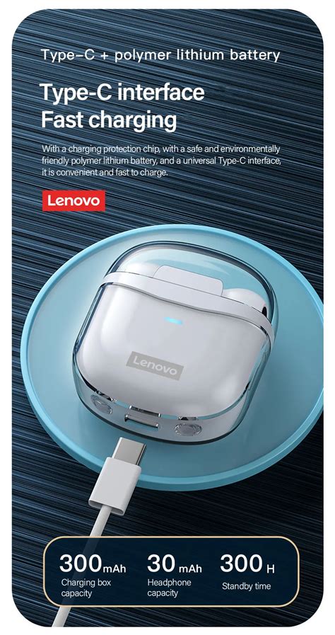 Lenovo XT96 Bluetooth 5.1 Earphones Thinkplus Live Pods True Wireless ...