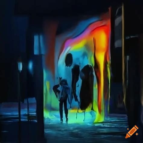 Surreal Painting Of Melting People