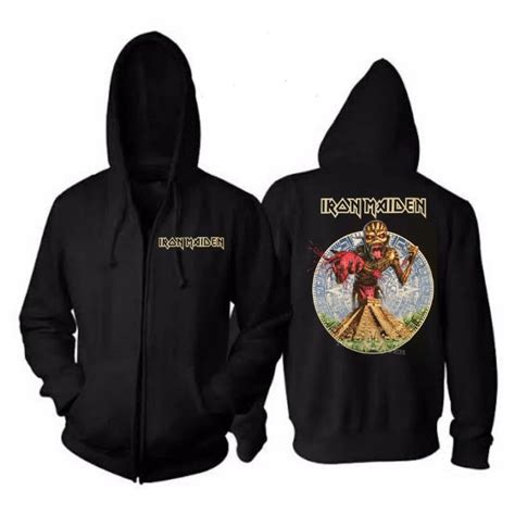 Jual Jaket Zipper Iron Maiden Zipper Resleting Jacket Band Rock Katun