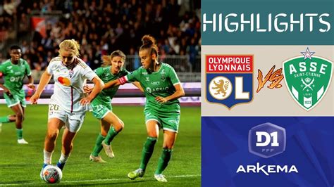 Lyon Vs Saint Tienne Women S Division Highlights Match Day Youtube