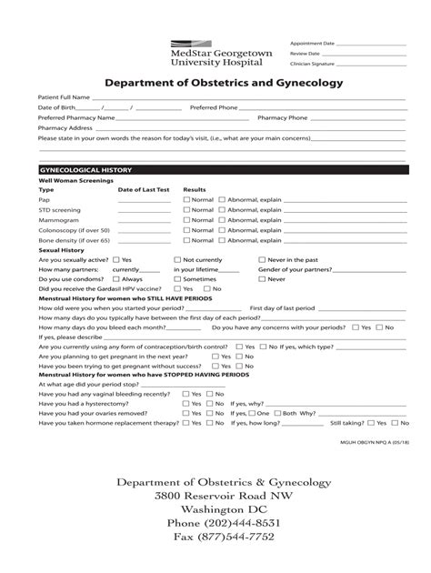 Fillable Online New Obstetrical Patient Forms Evergreenhealth Fax