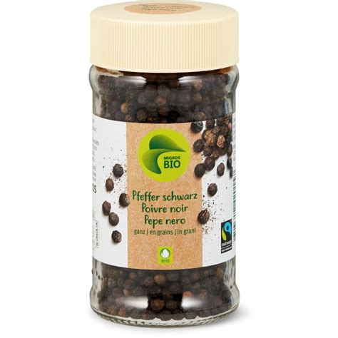 Migros Bio Fairtrade Schwarzpfeffer Ganz Migros