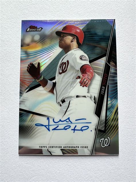 Juan Soto 2020 Topps Finest Refractor Auto FA JS Nationals Autograph