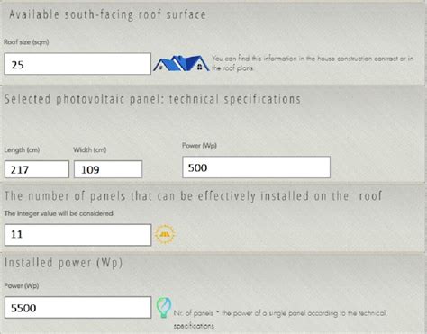 -Available roof area and solar panel specifications. | Download Scientific Diagram