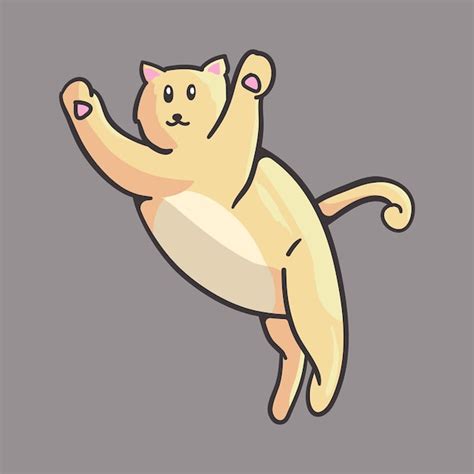 Premium Vector | Vector of jumping cute cat. cute cat cartoon ...