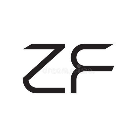 Icono Del Logotipo Del Vector De Letra Inicial De Zf Ilustración Del