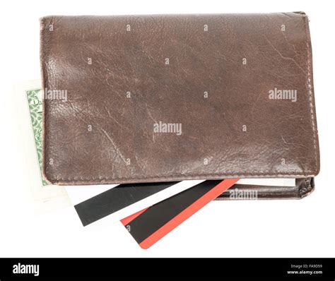 Leather wallet on white Stock Photo - Alamy