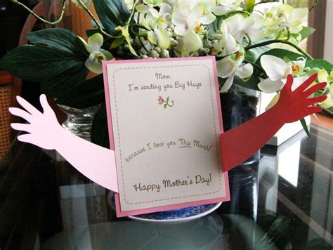 Mothers Day Card Hugs I Love You This Much Moederdag Diy