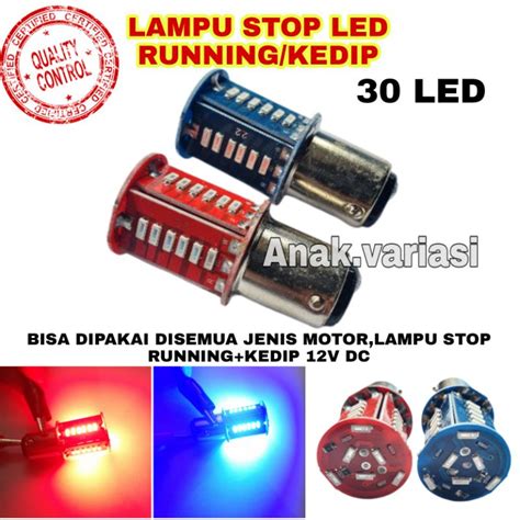 Jual STOP LAMP LED MOTOR BOHLAM STOP LED 12V DC NYALA KEDIP DAN RUNNING