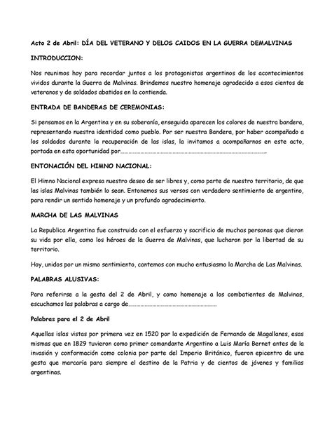 2 de abril...3 - EFEMERIDE - Acto 2 de Abril: DÕA DEL VETERANO Y DELOS