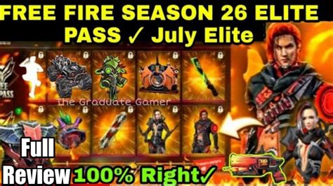 Free Fire Season Elite Pass Full Review Elite Pass July Elite