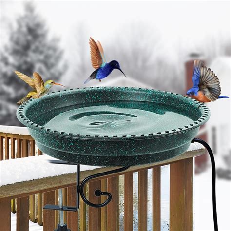 Amazon Feemiyo Heated Bird Bath For Outdoors For Winter W Deck