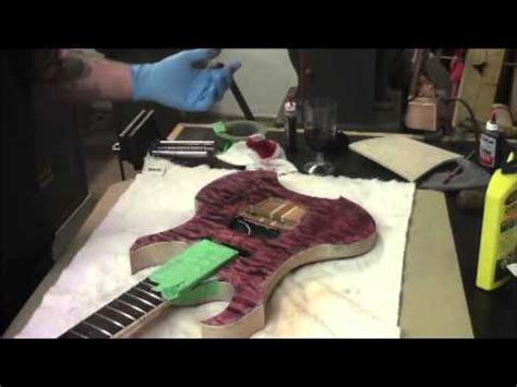 How To Build An Electric Guitar Video Staining The Maple Top Youtube