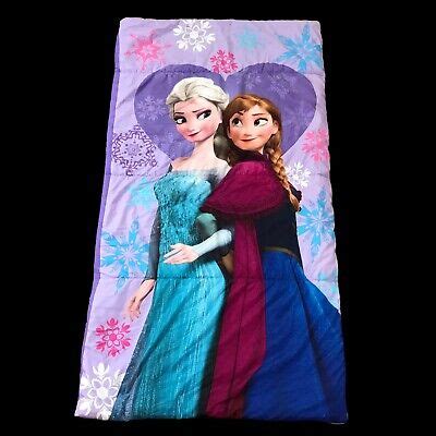 DISNEY'S FROZEN ELSA & Anna Kids Sleeping Bag Sleepover Camping 27" x ...