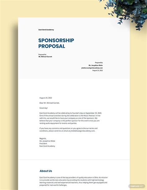 Tv Show Sponsorship Proposal Template - Google Docs, Word, Apple Pages ...