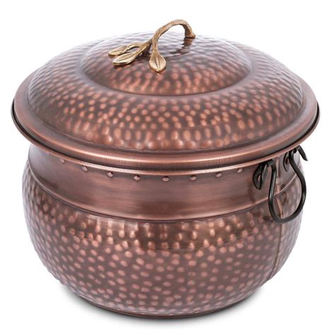 Birdrock Home 3023 Hammered Hose Pot With Lid