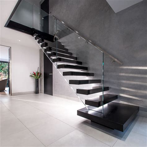 Customized Interior Staircase Designs Wooden Straight Staircase