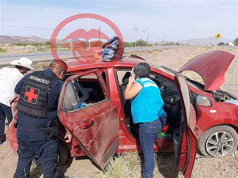 Volcadura En Carretera A Delicias Deja Dos Heridos Noticias De