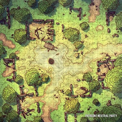 Abandoned Village Abandoned Village Fantasy Map Forest Map