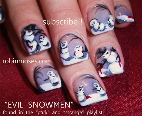 Robin Moses Nail Art Nail Art Christmas Nail Art Cute Christmas