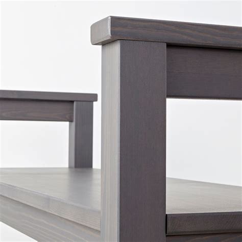 Hemnes Bench With Shoe Storage Dark Gray Gray Stained 33 1 2x12 5 8