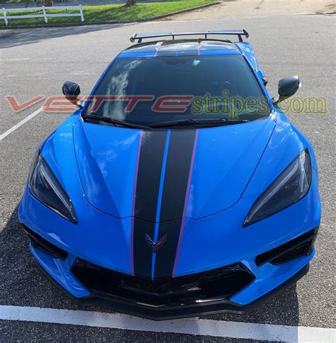 2020 - 2021 C8 Corvette Stingray Full Length Dual Racing Stripes 2 ...