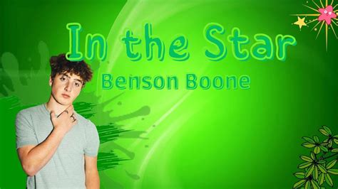 Benson Boone In The Stars Lirik Audio YouTube