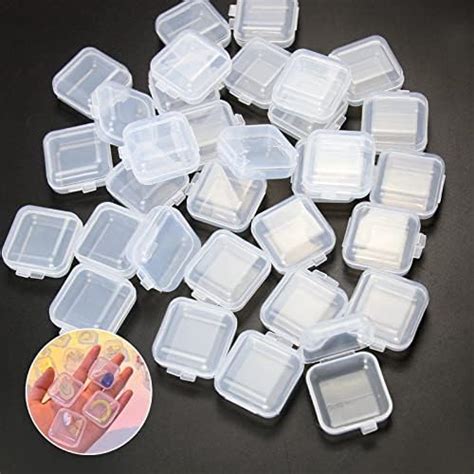 48 Pcs Clear Small Plastic Storage Containers Anti