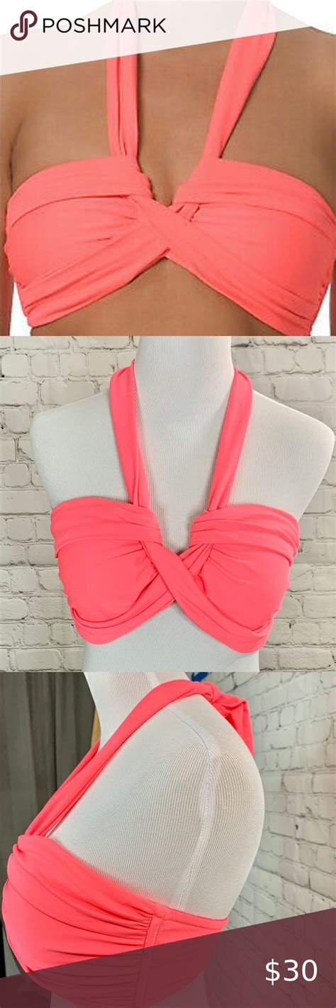 Seafolly Goddess Bandeau Bikini Top Hot Pink Us Bikini Tops