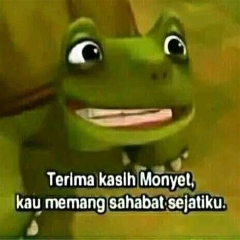 Pin Oleh S2 Aji Di Terimakasih Monyet Humor Lucu Meme Tanda Lucu