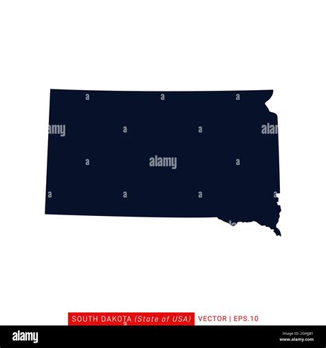 Us States Map South Dakota Hi Res Stock Photography And Images Alamy